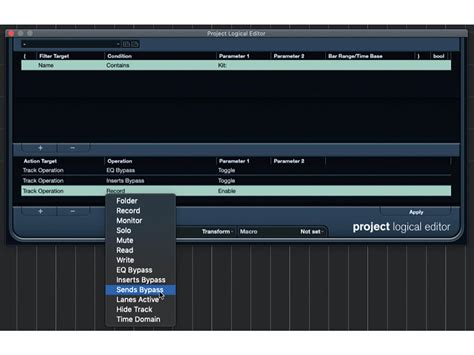 cubase logical editor setup